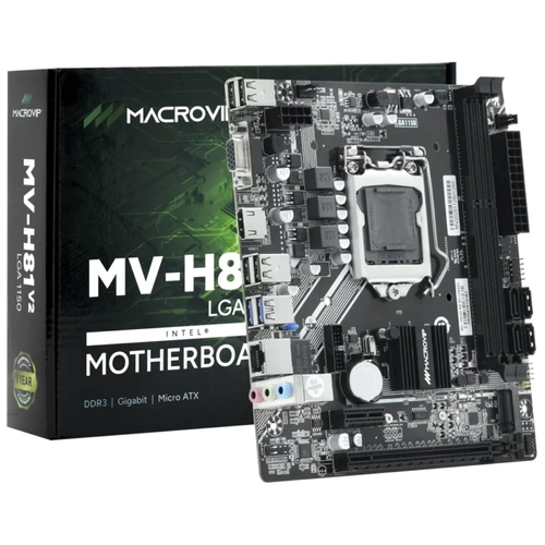 Placa Mae 1150 Intel 4ªG Ddr3 HDMI VGA MV-H81V2 Macrovip