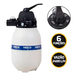 Filtro De Areia Para Piscina Veico V-20 De 6 Vias