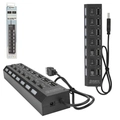 Hub USB Shinka 7 Portas 2.0 Preto - HUB0011SK