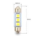 Lampada Torpedo Tarponn Tp-5317 Led Sj-5050-3smd-36mm 12v 6000k Sem Blister