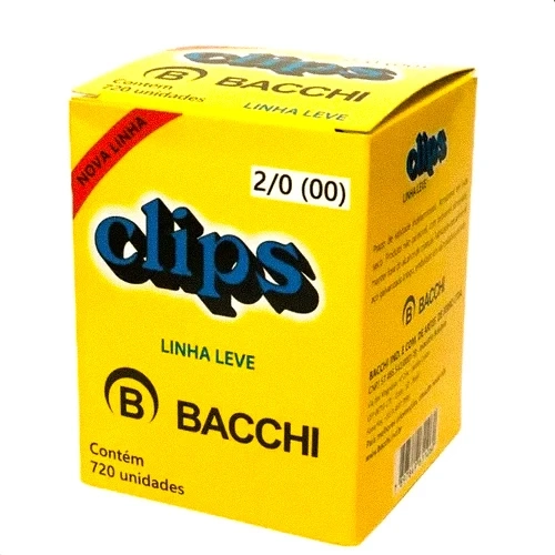 Clips Galvanizado 2/0 Com 720 Unidades Bacchi