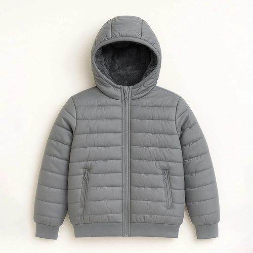 Jaqueta Puffer Infantil Peluciada com Capuz Grand Bazar - Masculina