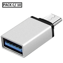 Adaptador Type-c Macho P/ Usb Femea (pack C/ 10 Un.) Mod. Le-5543