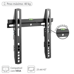 Suporte para Tv Led Lcd Fixo 23 a 42 Com Nivel de Bolha Vinik Stf100