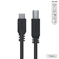 Cabo Para Impressora Usb-c Tipo-c Para USB 2.0 Pcyes 1 Metro Preto - Pucbp-1