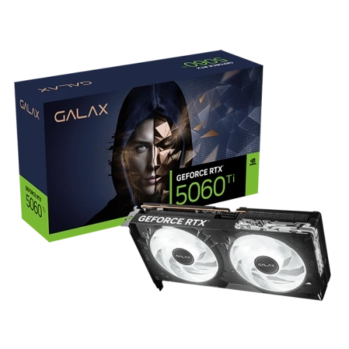 Placa de Vídeo Galax NVIDIA GeForce RTX 5060 TI GF, 1-CLICK OC, 16GB, GDDR7, DLSS, Ray Tracing - 56IZN8MDCPOC