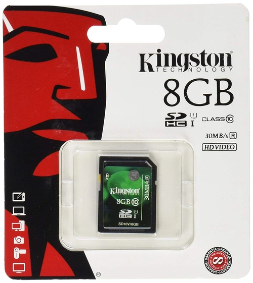 Cartão de Memória 8GB Kingston Classe 10 SD10V/8GB