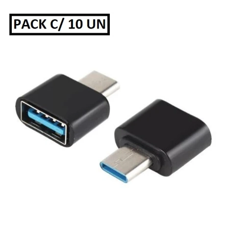 Adaptador Type-c Macho P/ Usb 3.0 Femea (pack C/ 10 Un.) Mod. Le-5544