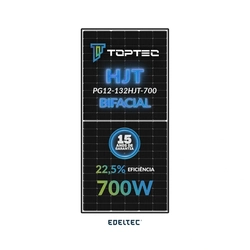 Modulo Solar Toptec 700w Tpg12-132hjt-700 132 Cells Hjt Bifacial Black Frame - 558 Un/cntr
