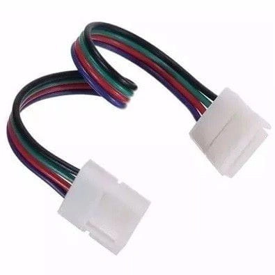 Emenda Com Conector Rápido Para Fita LED RGB - Sem Solda - Com Cabo