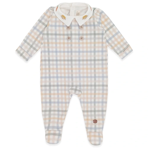 Macacão Manga Longa Estampado com Gola Bordada Suedine Masculino – Fazendinha