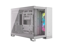 Gabinete Gamer Corsair 2500x Link Branco Lateral de Vidro Temperado Mini-Itx/Micro-Atx