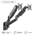 Suporte a Gás para 2 Monitores de Parede PCYES 17 - 32 VESA 100x100 - PLMSM04A
