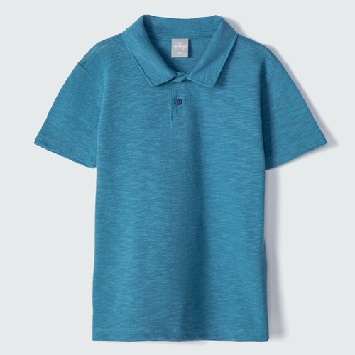 Camisa Polo Manga Curta Azul Hering - Masculina