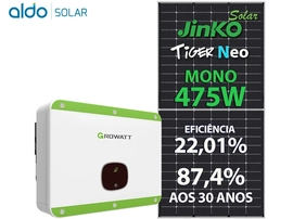 Gerador De Energia Solar Growatt Rosca Dupla Madeira Romagnole Growatt Gf 27,55kwp Jinko Tiger Neo Mono 475w Mid 25kw 2mppt Trif 380v