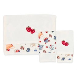 Kit de 2 Toalhas de Boca Suedine com Forro Atoalhado Feminino – Picnic