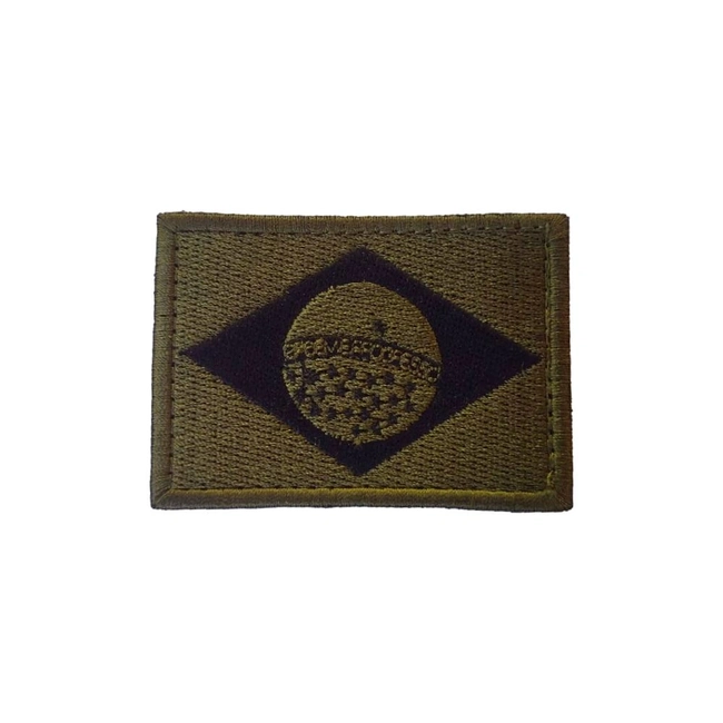 bandeira do brasil bordada com velcro