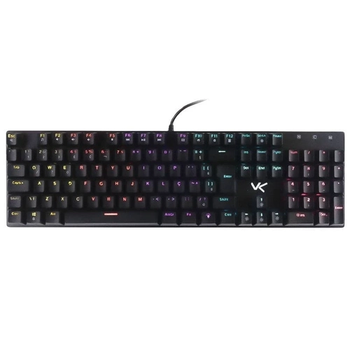 Teclado Mecânico Gamer Vinik Shelter Preto Rainbow - Gtm100