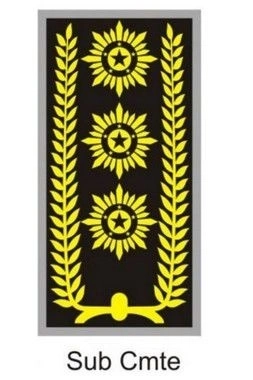 Divisa de Gola Sub Comandante (Emborrachado) PM