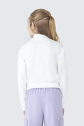 Blusão Gola Alta com Zíper Enjoy Life Off White Hering - Feminina