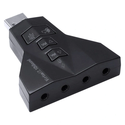 Adaptador Placa de Som Usb 4 Portas P2 - Compativel Com Ps3 - A4pusbm