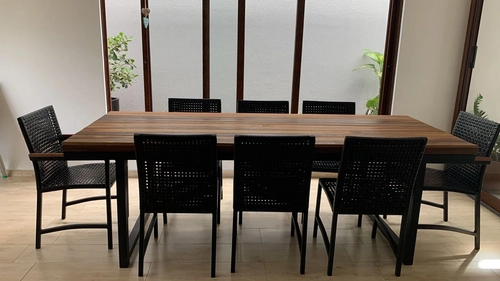 JOGO DE MESA COLORADO 8 LUGARES