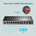 Switch Gigabit Profissional 10/100/1000 C/ 10 Portas (sendo 8 Poe) Tl-sg1210mp Smb