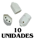 Kit 10 Plugues Fêmea 2p+t 10a 250v Branco - Avanci Brasil