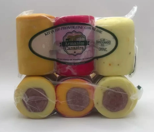 Kit Queijo Provolone Com Salame Armazém Canastra 824g