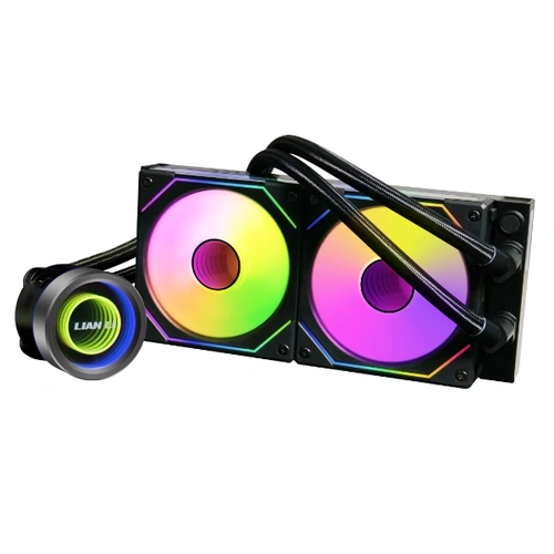 Water Cooler Lian Li GA II Triniyu SL-INF 240, 2x fans 120mm RGB, Preto - GA2T24INB PRETO