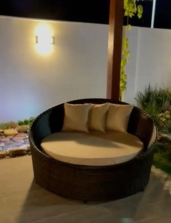 Chaise natal em alumínio e fibra sintética