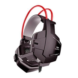 Fone de ouvido Headset Gamer c/ microfone Sparrow P2 Preto e Vermelho - C3Tech