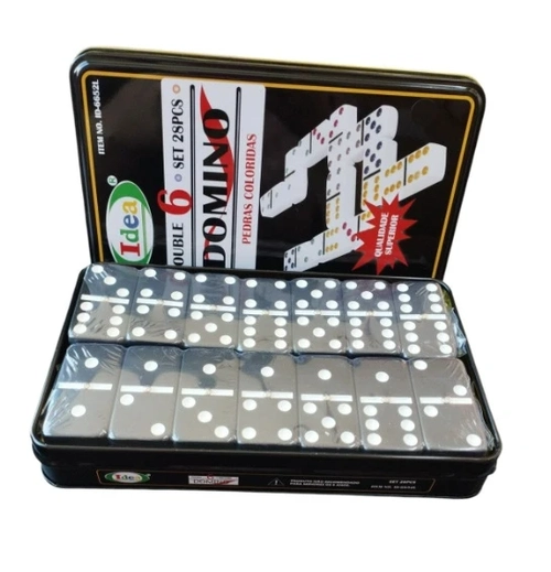 Domino 11mm - 28pçs  6652M - Pedras Coloridas - Lata