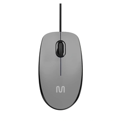 Mouse Com Fio Mf400 Clique Silencioso Conexão Usb 1200dpi Cabo de 180cm 3 Botões - Cinza - Mo387