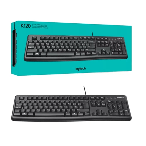 Teclado Com fio USB K120 Preto Logitech