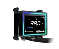 Water Cooler Asrock Challenger 240 Digital Preto 240mm Argb Com Display