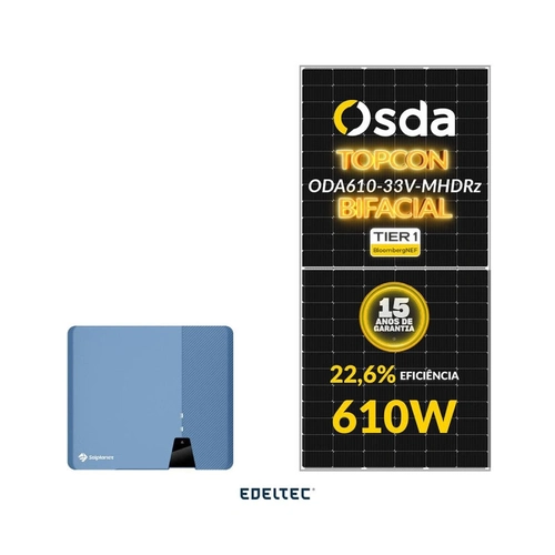 Gerador Edeltec Solar Solplanet 12,20 Kwp Mon. 220v Fibromadeira (10k/610w Bifacial)