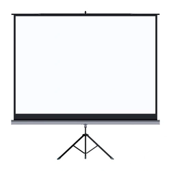 Tela De Projecao Tes Ttm 180sa Retratil Com Tripe e Estojo Serie a 1.80x1.80 Metros 1:1