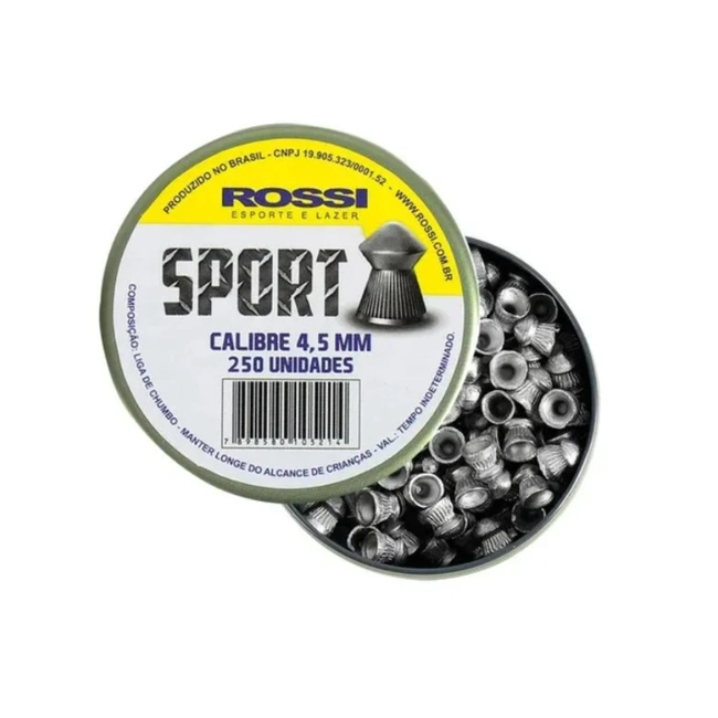 Chumbinho Sport 4,5mm 250 un. - (Rossi)