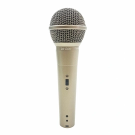 Microfone Com Fio Profissional Ls58 Champanhe, Acompanha Cabo de 5 Metros