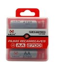 Pilha Recarregável AA Mox 2700mah (pequena ) com 4 unidades.