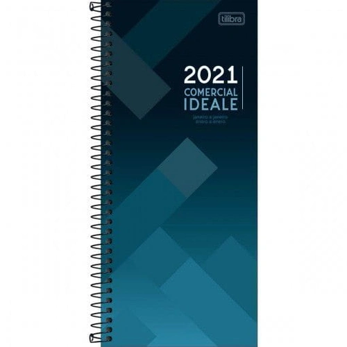 Agenda 2021 Comercial Ideale, 208 Folhas, 119mm x 275mm - Tilibra