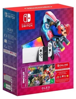 Console Nintendo Switch Oled Mario Kart 8 + 3 Meses De Assinatura Nintendo Switch Online - Nt000004nsw