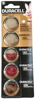CR2032 Duracell - 3V Lithium cartela c/5un.