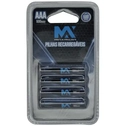Pilhas Palito Recarregáveis AAA 900mAh