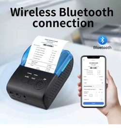 Mini Impressora Térmica 58mm Bluetooth  Sem Fio Com Li-Bateria 203DPI Resolução Zj5805ld - Genérica (U)