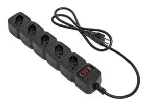 PROTETOR ELETRÔNICO 05 TOMADAS - EPE 205 PRETO