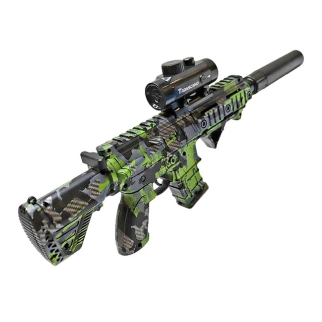 Rifle Elétrico M416 de Gel Orbeez - Leão (Camuflado Verde)
