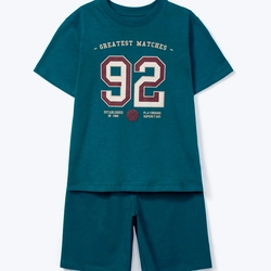 Conjunto Curto Hering Com Estampa Masculino - Verde