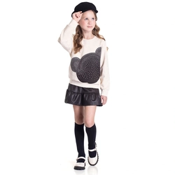 Conjunto Blusa Moletom e Shorts Saia Cirrê Linho Randa Mundu - Feminino